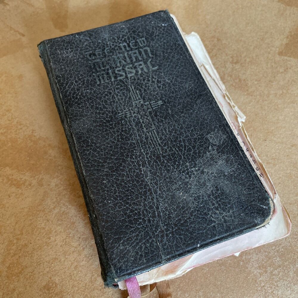 Vintage Religious Book The New Marian Missal Colored Illustrations Recycle Craft